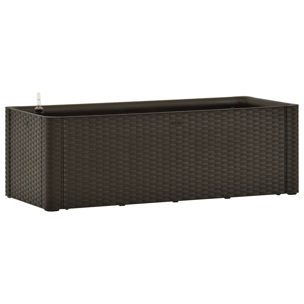 Garten-Hochbeet Selbstbewässerungssystem Anthrazit 43x43x33 cm
