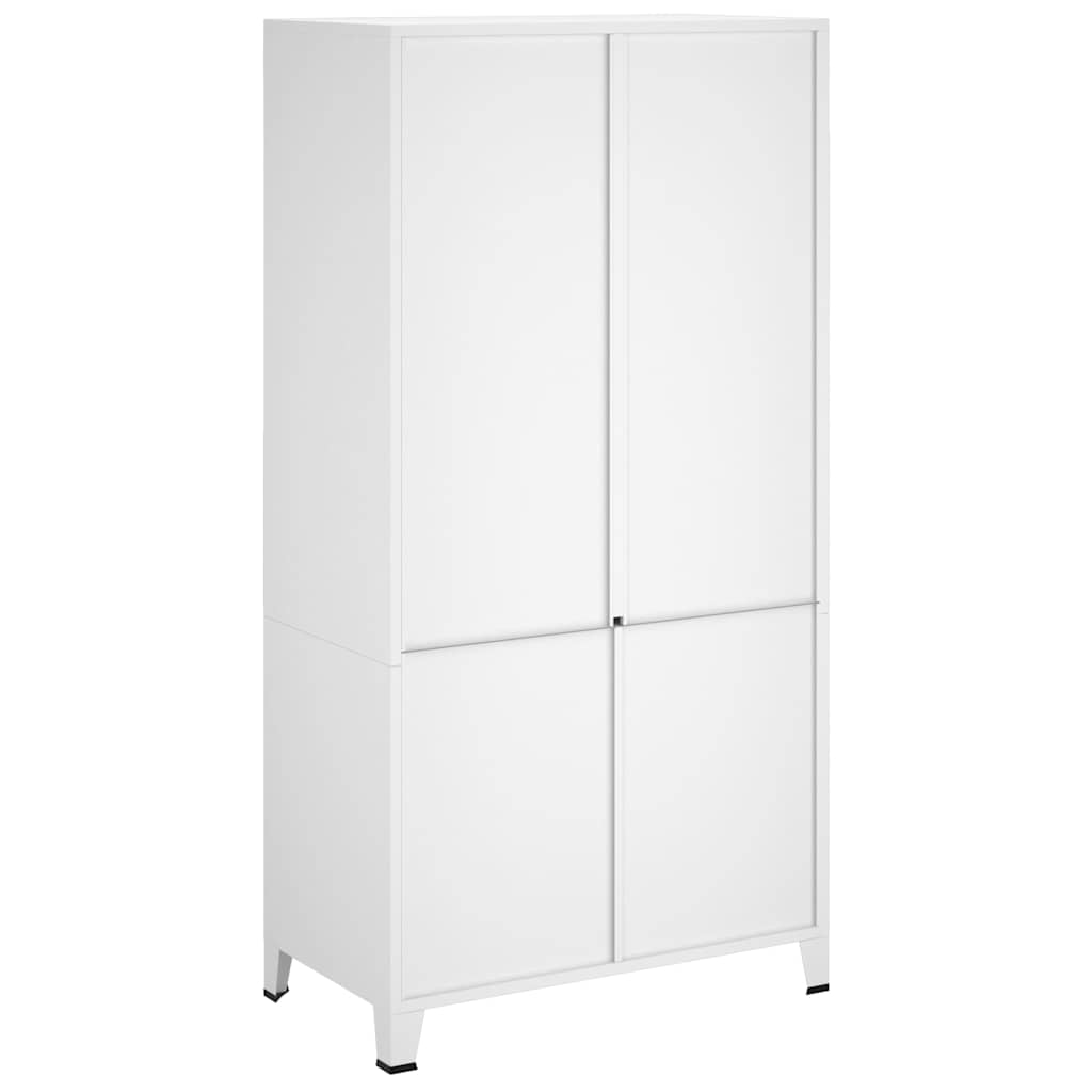 Industrial Kleiderschrank Schwarz 90x50x180 cm Metall