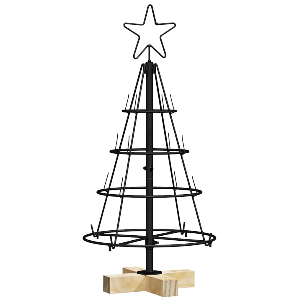 Weihnachtsdeko mit Ständer Schwarz 60 cm Stahl