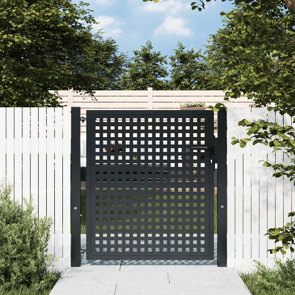 Gartentor Anthrazit 100x75 cm Stahl