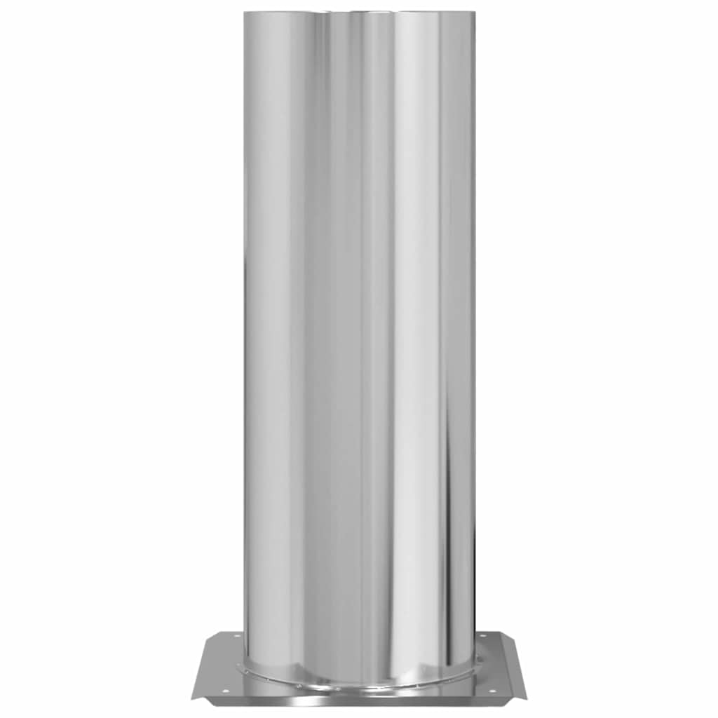 Kamin Kopf Erweiterung Silber 24 x 24 x 50 cm Edelstahl