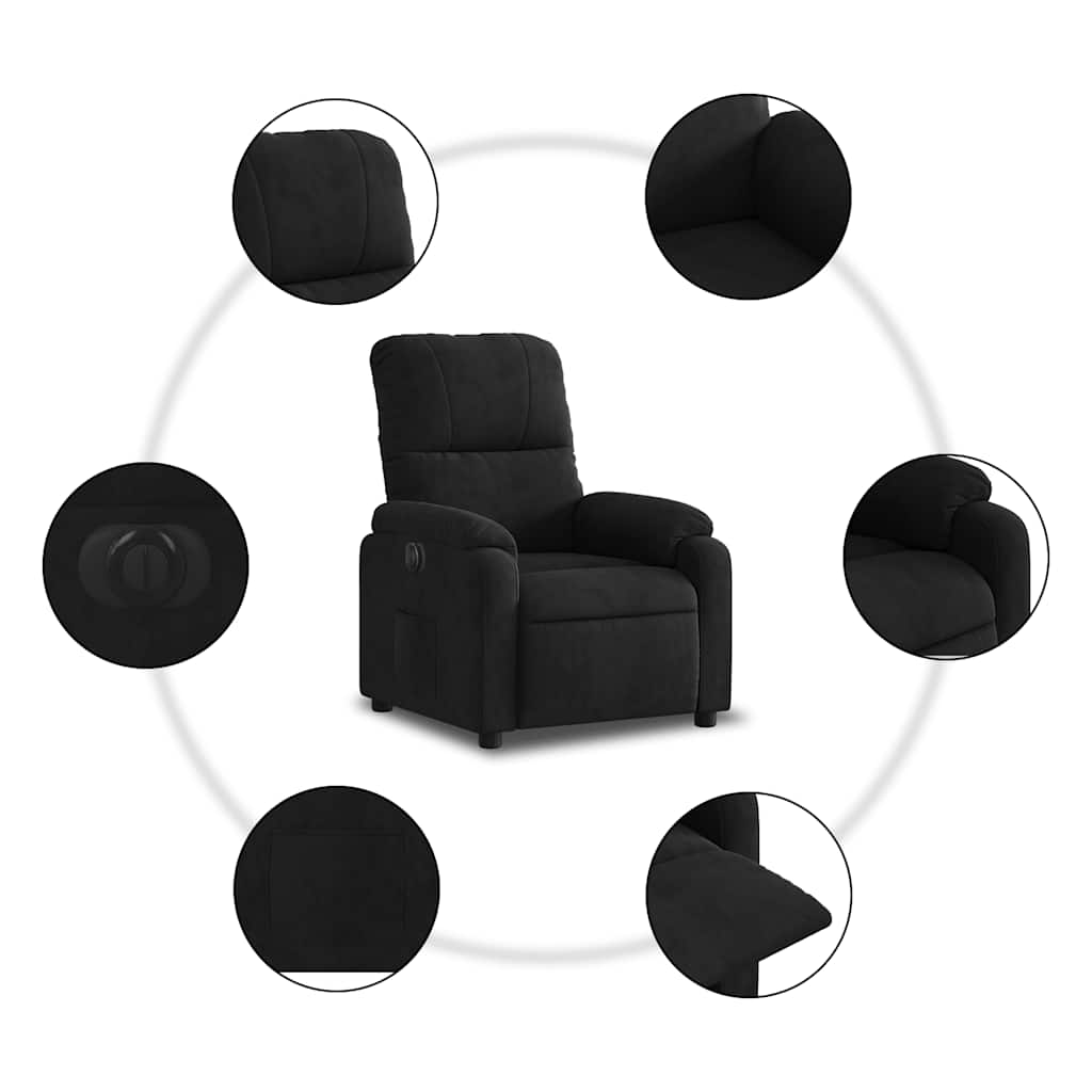 Relaxsessel Elektrisch Braun Mikrofasergewebe