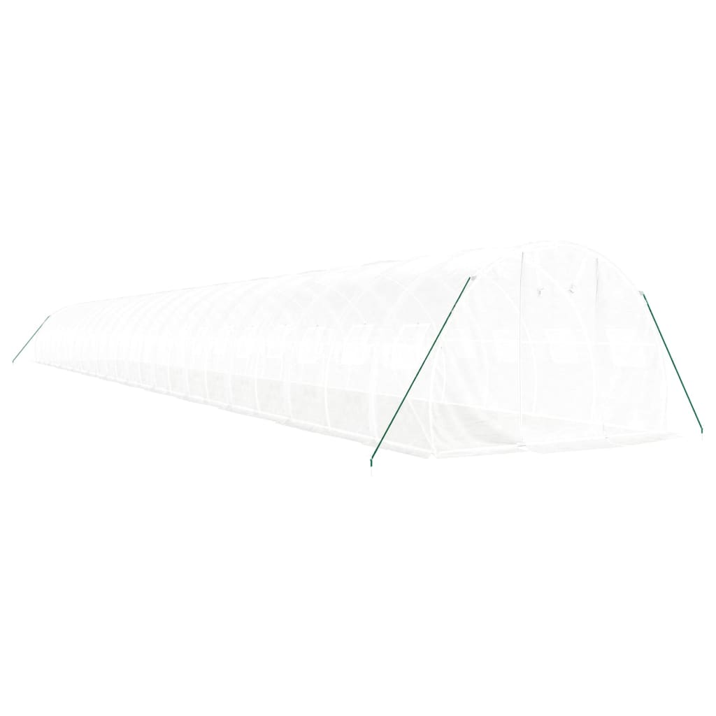 Gewächshaus mit Stahlrahmen Grün 48 m² 16x3x2 m