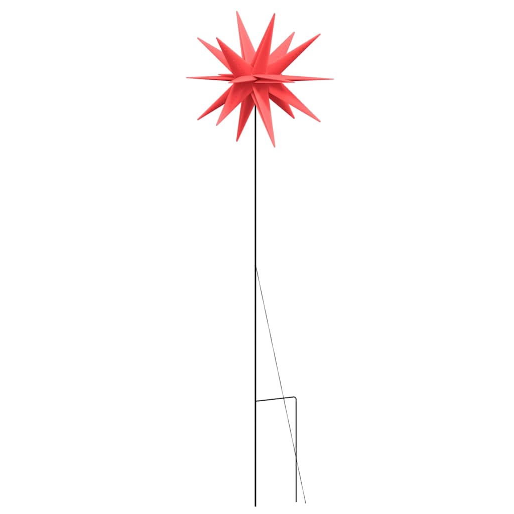 LED-Weihnachtssterne 3 Stk. mit Erdspießen Faltbar Gelb 57 cm