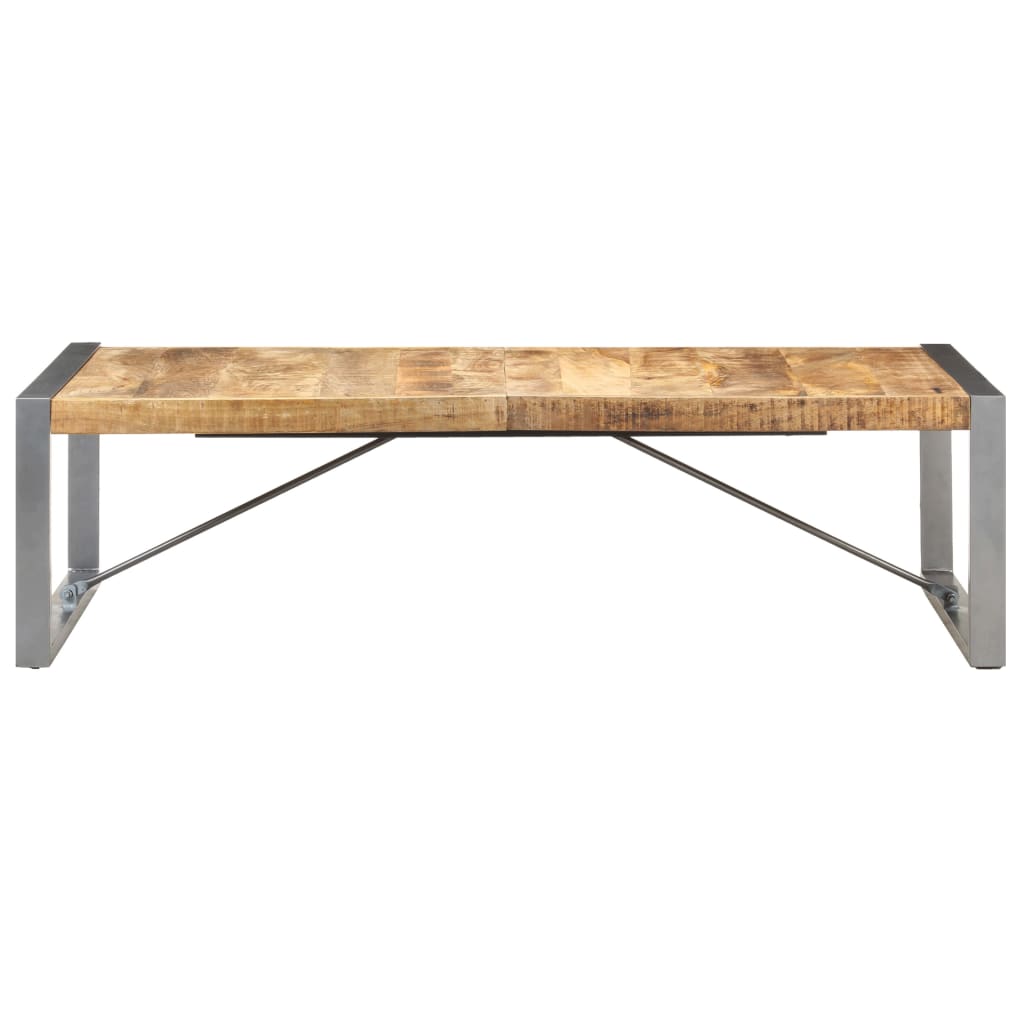 Couchtisch 140x140x40 cm Raues Mangoholz