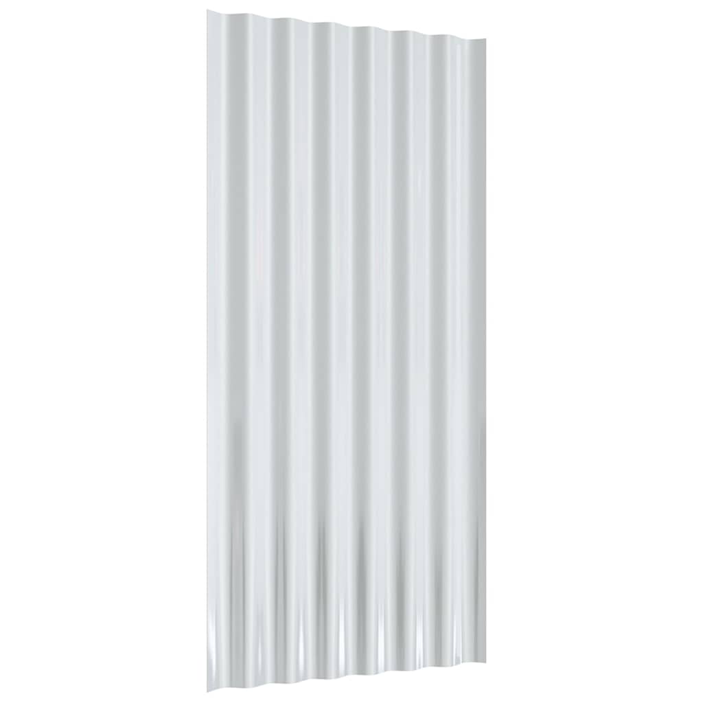 Dachpaneele 12 Stk. Verzinkter Stahl Grün 100x36 cm