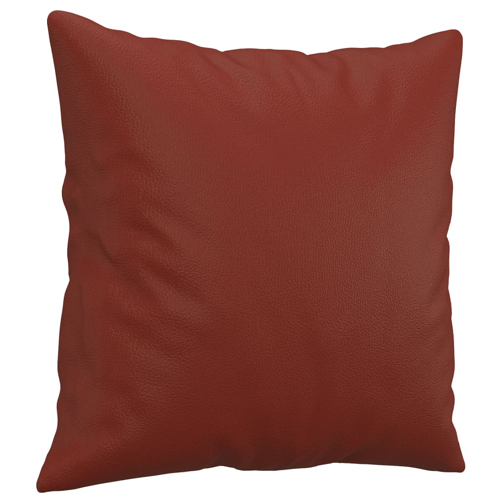 Zierkissen 2 Stk. Schwarz 40x40 cm Kunstleder