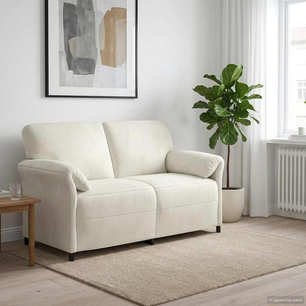 1-Sitzer Sofa Hellgrau 88 x 83 x 95 cm Samt