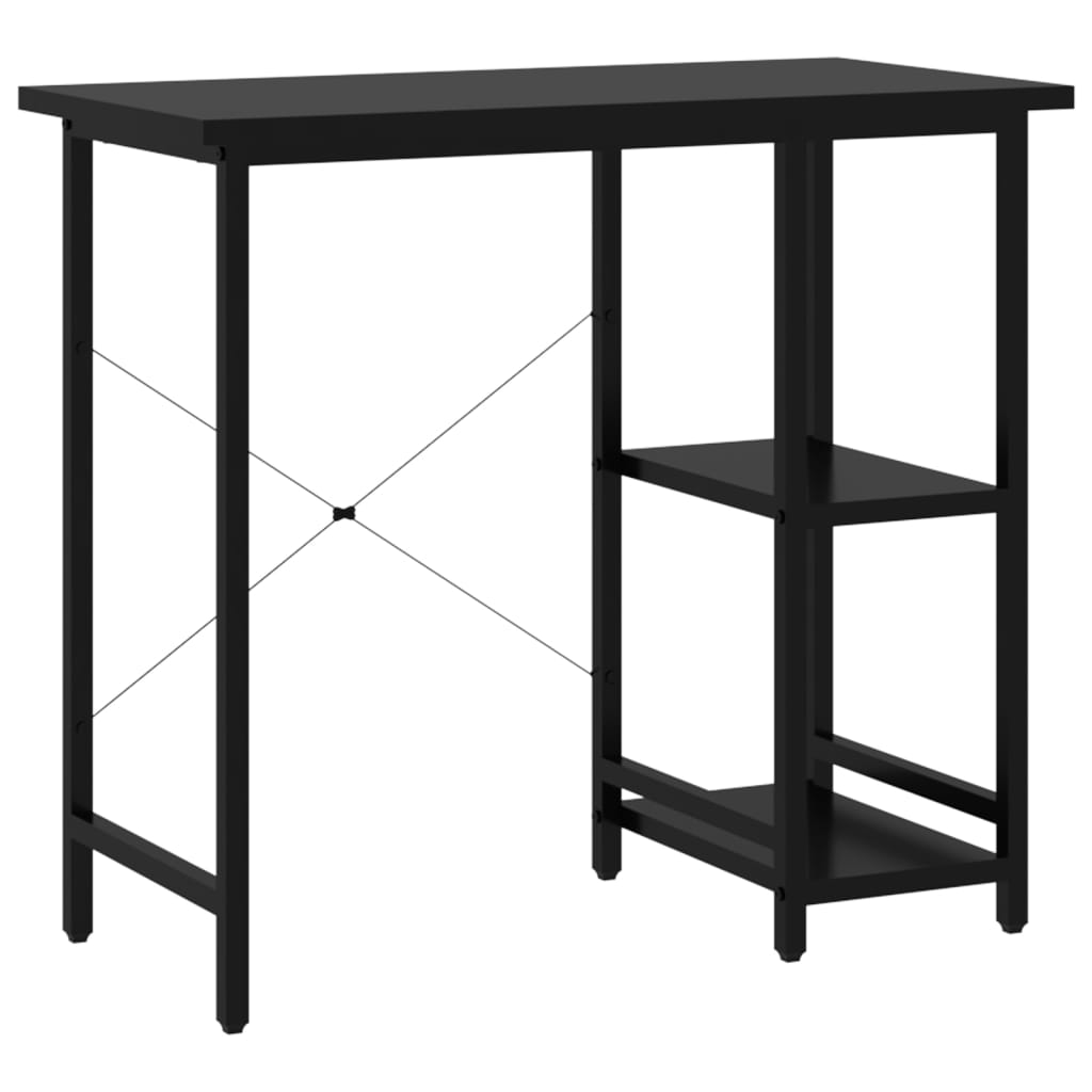 Computertisch Weiß 80x40x72 cm MDF und Metall