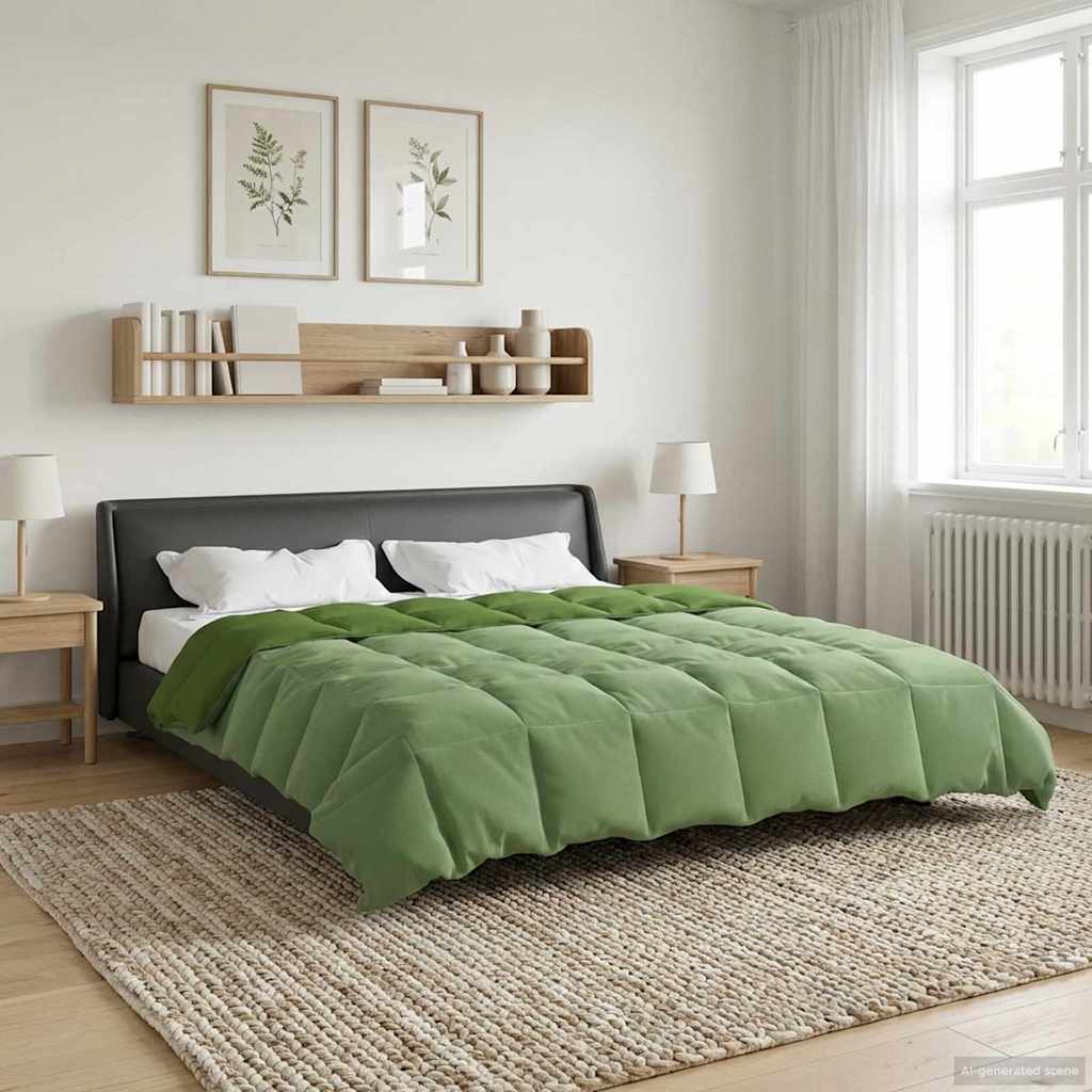 Winterbettdecke Gepolstert Anthrazit 240 x 260 cm Mikrofaser
