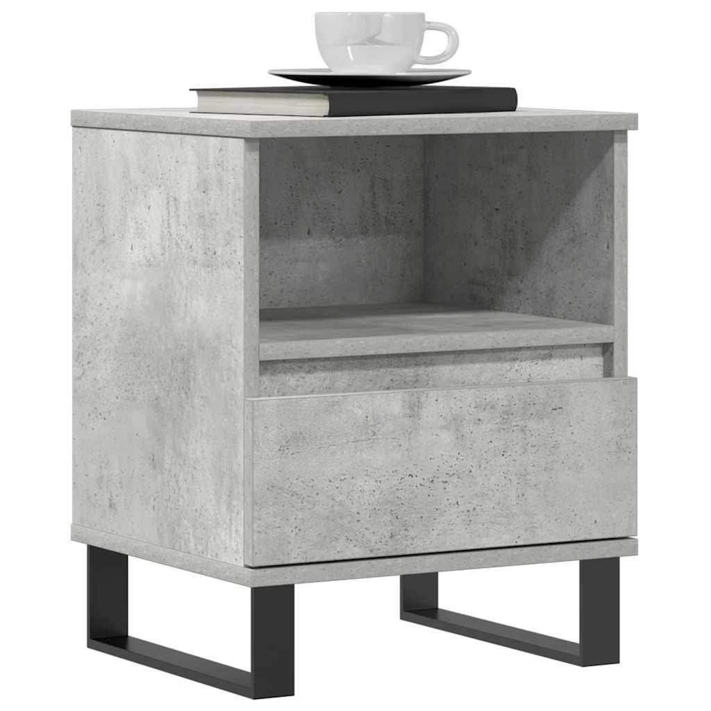 Bettschrank Schwarz Eichen-Optik 40 x 35 x 50 cm Holzwerkstoff