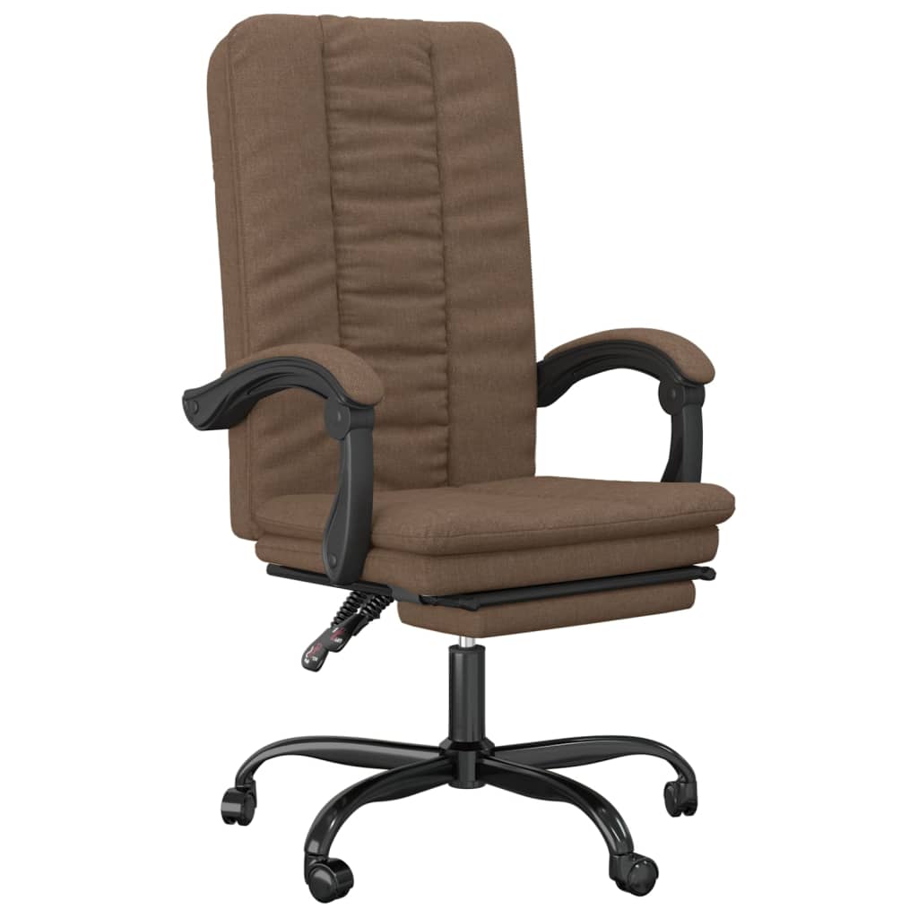 Bürostuhl mit Liegefunktion Taupe Stoff