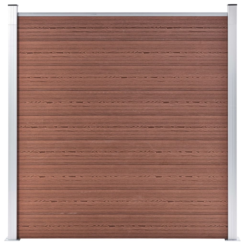 Zaunelement WPC 180x186 cm Schwarz