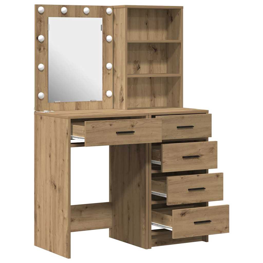 Schminktisch 2 pcs Weiß 50 x 41 x 135 cm Holzwerkstoff