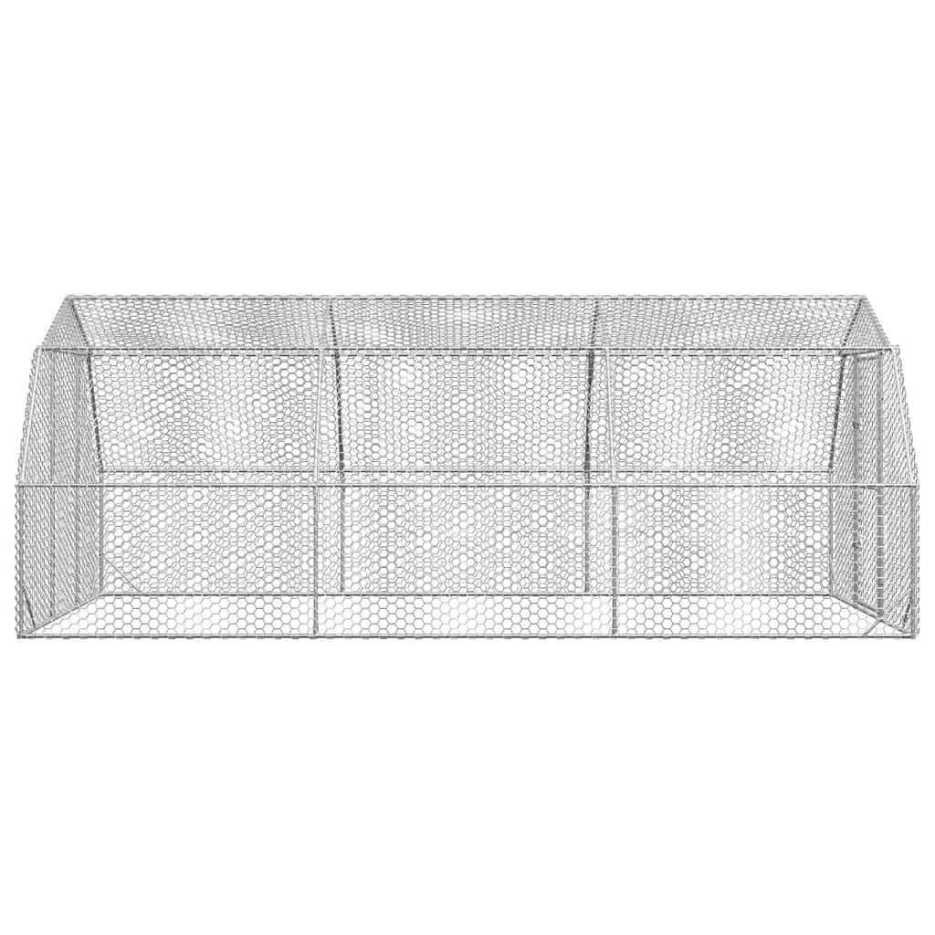 Hühnerstall 2,5x4x2,25 m Verzinkter Stahl