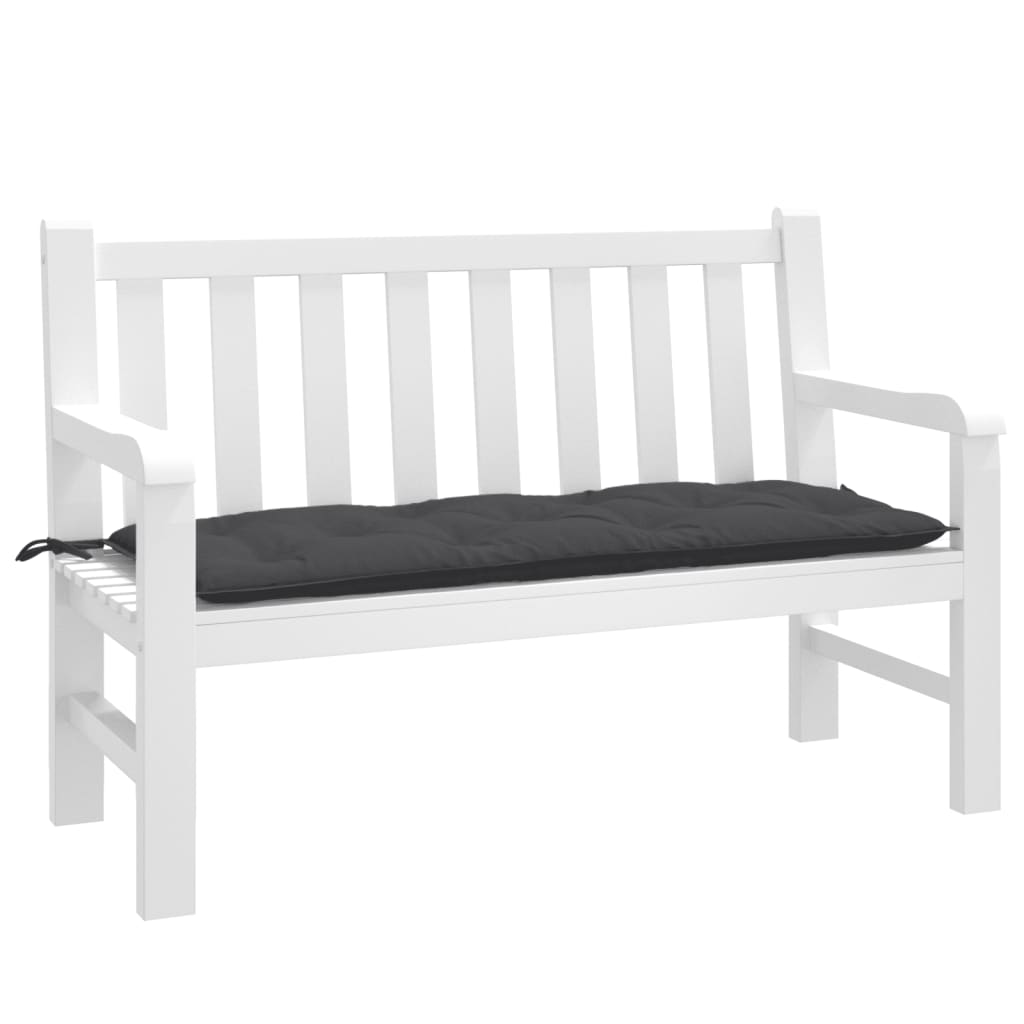 Gartenbank-Auflage Melange Anthrazit 100x50x7 cm Stoff