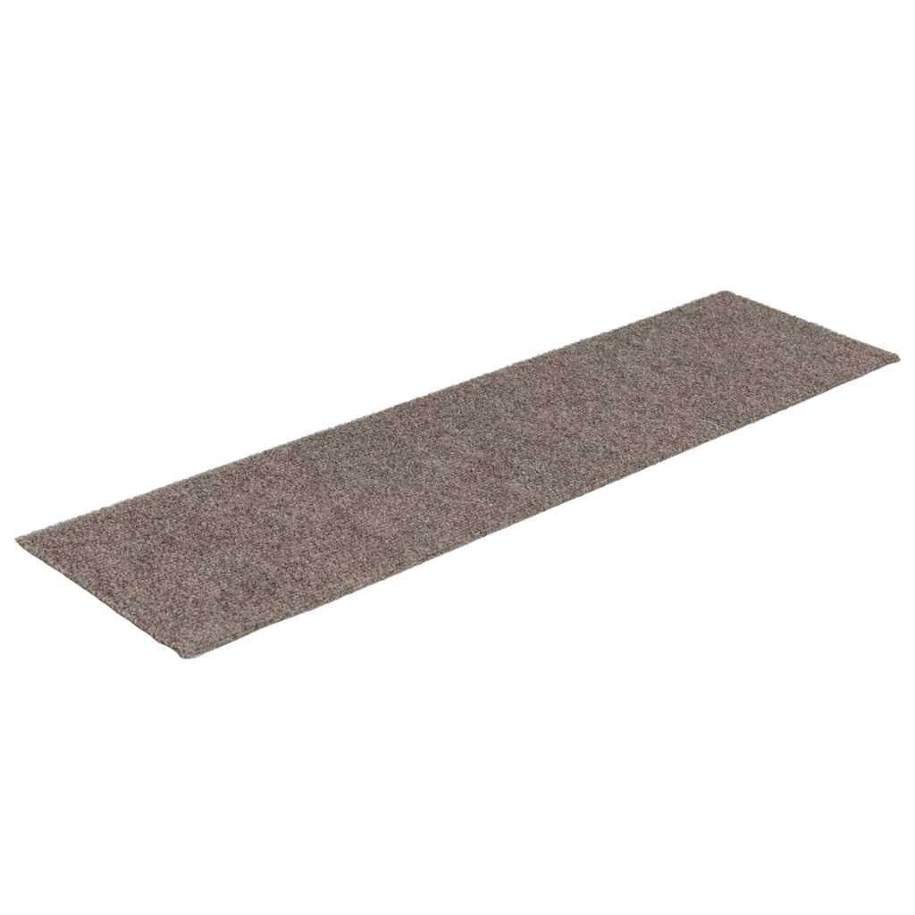 Stufenmatten Selbstklebend 15 Stk. 60x25 cm Hellbraun Rechteckig