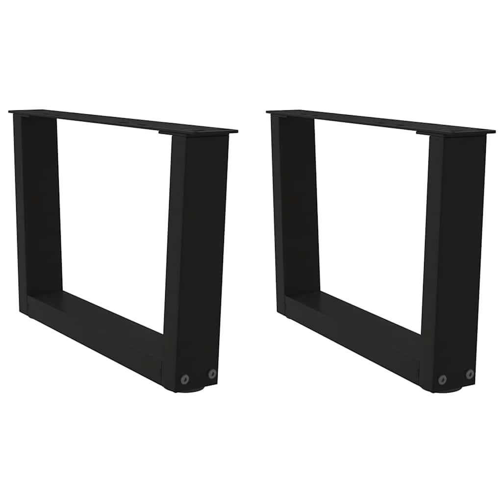 Couchtischbeine V-Form 2 Stück Schwarz 30x(30-31,3) cm Stahl