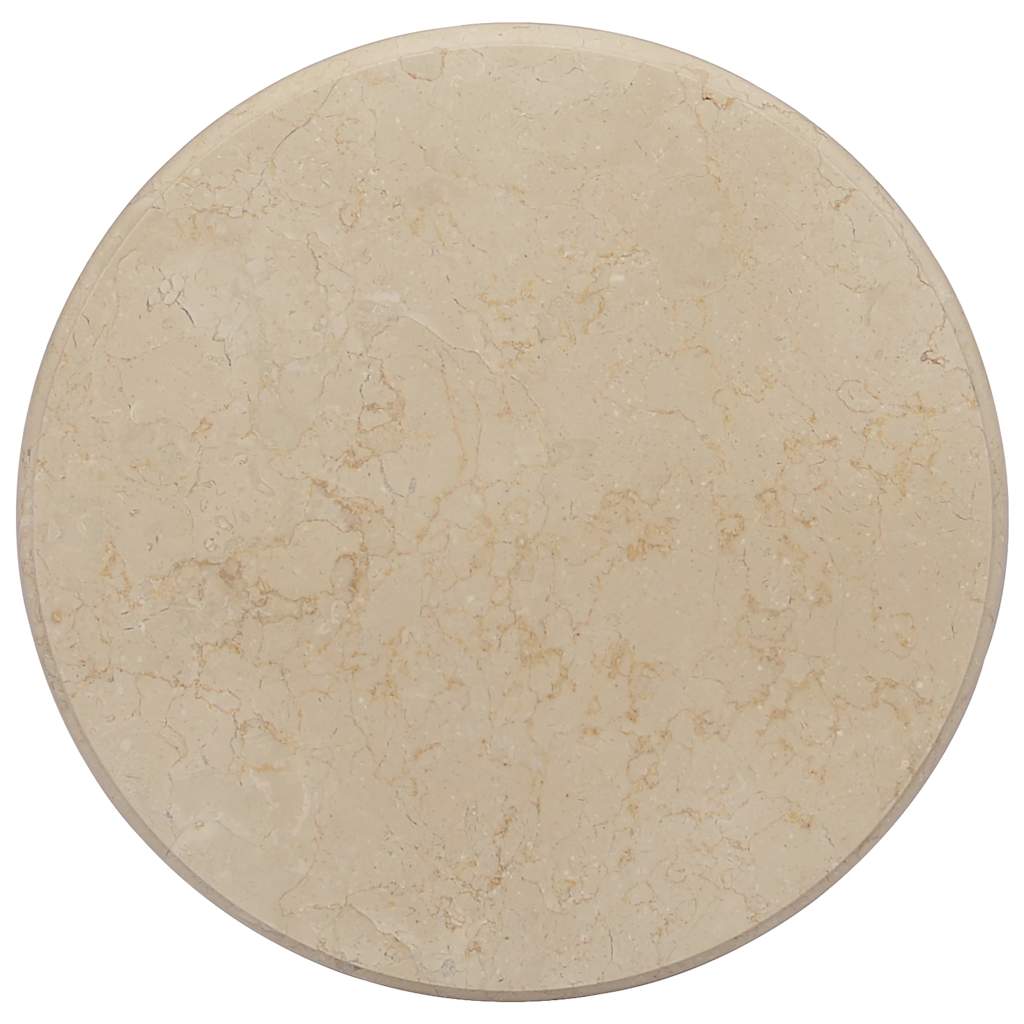 Tischplatte Creme Ø40x2,5 cm Marmor