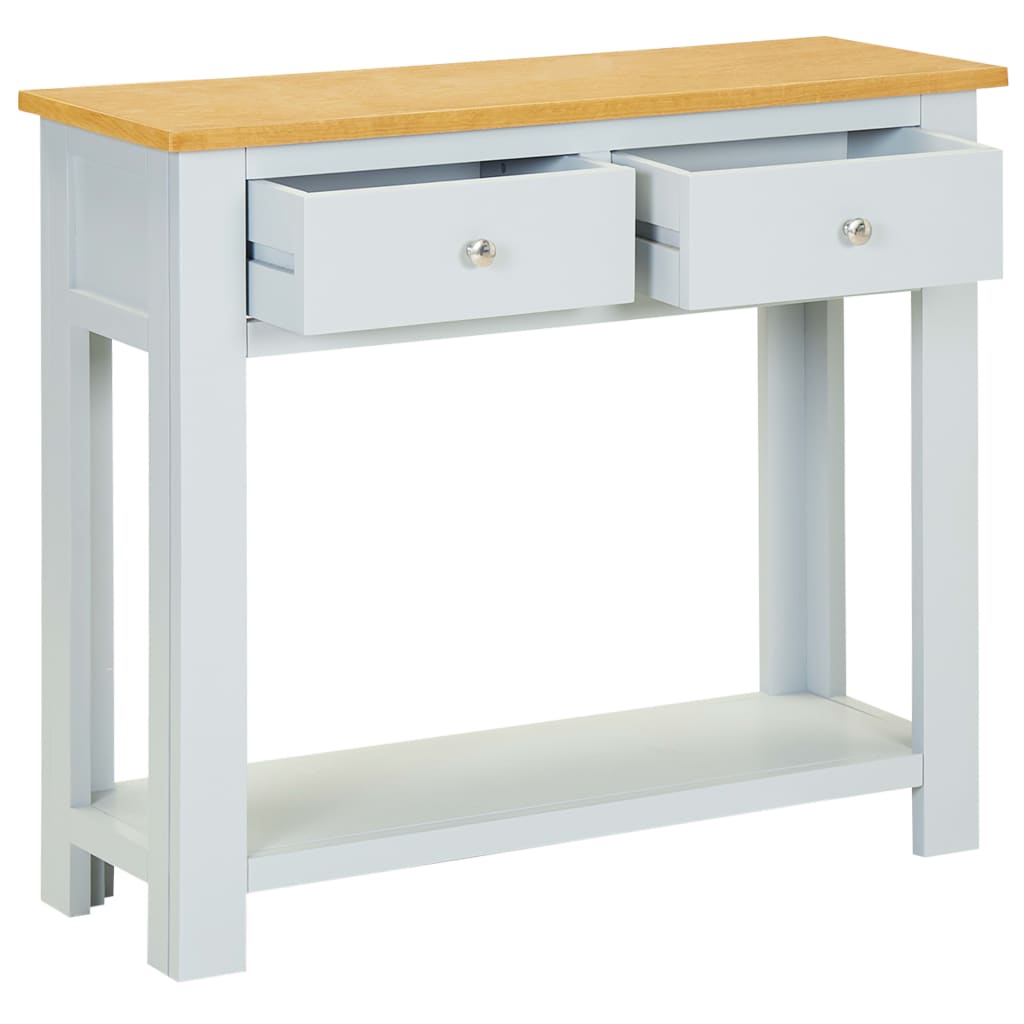 Konsolentisch 118x35x77 cm Massivholz Eiche