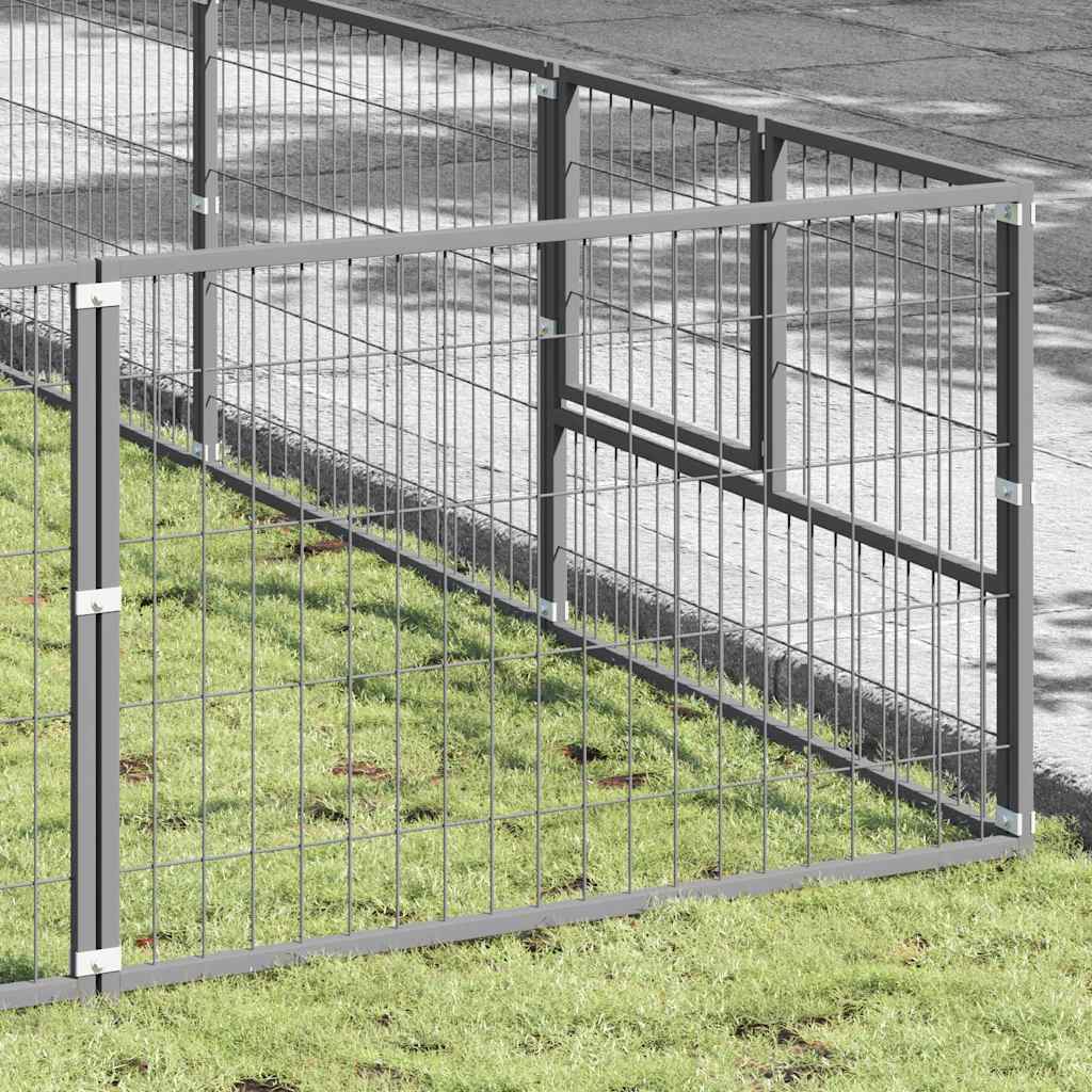 Hundezwinger Schwarz 4 m² Stahl