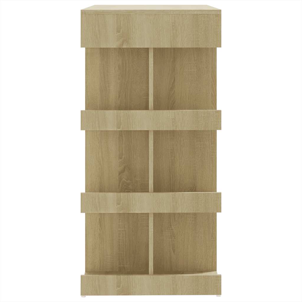 Bartisch mit Regal Weiß 100x50x101,5 cm Holzwerkstoff