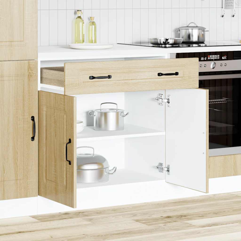 Herdumbauschränke 2 Stk. Kalmar Weiß Holzwerkstoff