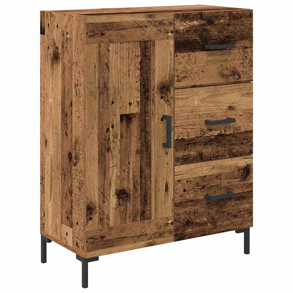 Highboard Betongrau 69,5x34x180 cm Holzwerkstoff