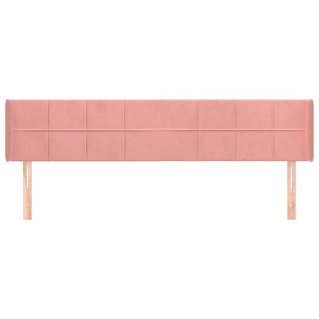 Kopfteil mit Ohren Dunkelblau 93x16x78/88 cm Samt