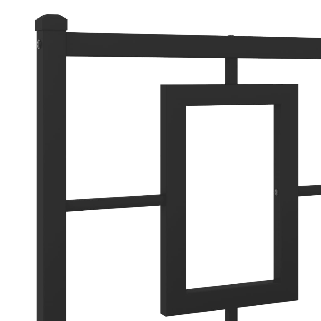 Bettgestell mit Kopf- und Fußteil Metall Weiß 180x200 cm
