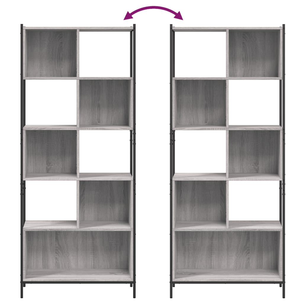 Bücherregal Schwarz 72x28x172 cm Holzwerkstoff
