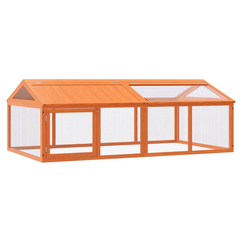 Freilaufgehege Mokka 200x112,5x74 cm Massivholz Kiefer