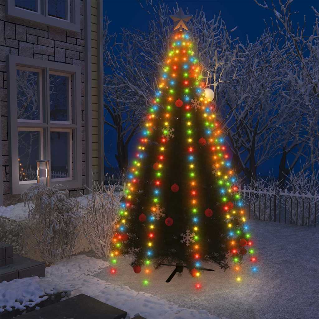 Weihnachtsbaum-Lichternetz mit 180 LEDs Kaltweiß 180 cm