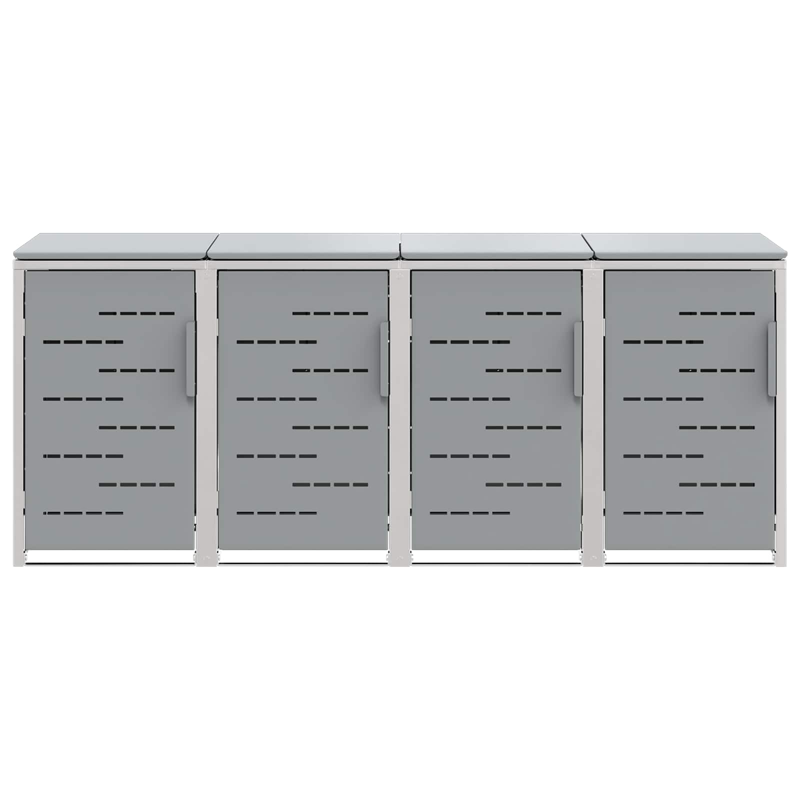Mülltonnenbox for 2 Bins 240L Edelstahl Schwarz
