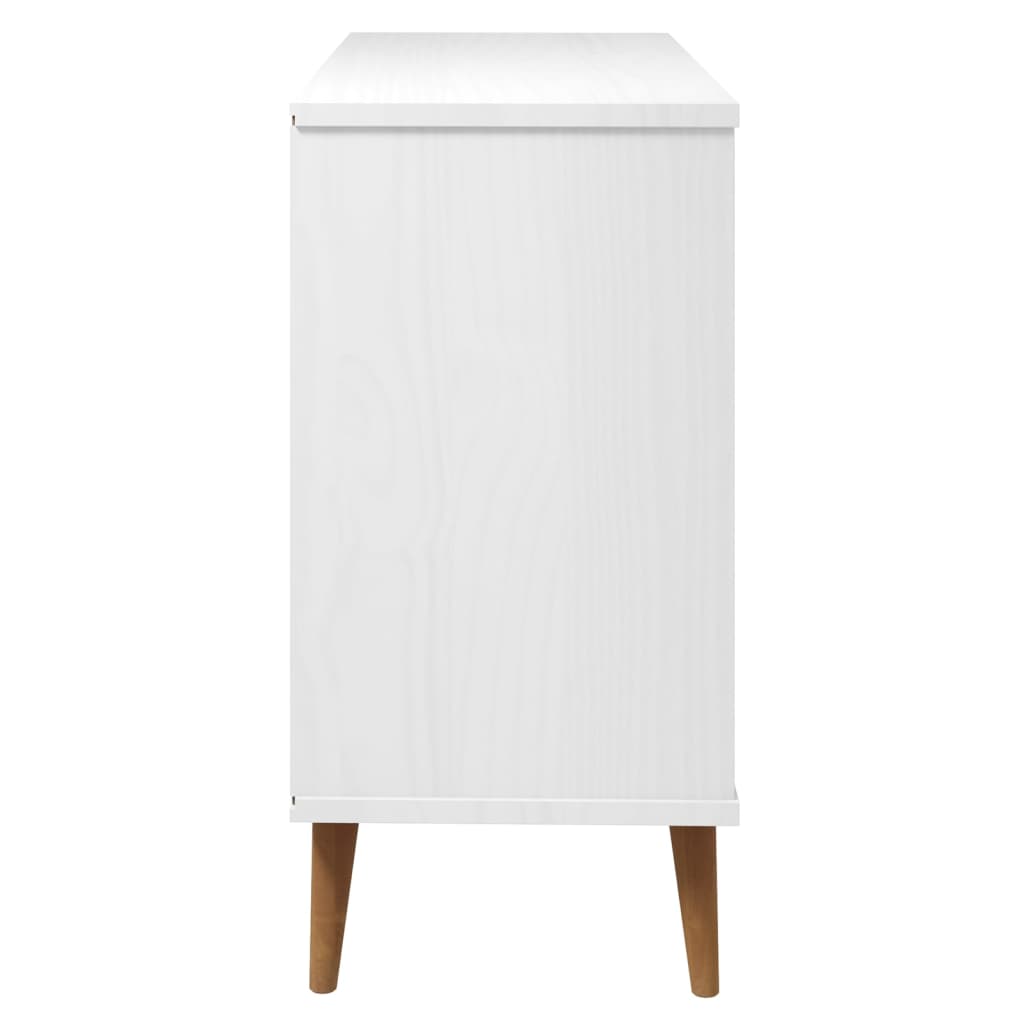 Schubladenschrank MOLDE Braun 113x40x80 cm Massivholz Kiefer