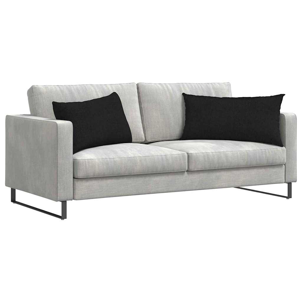 Sofakissen 2 pcs Hellgrau 50 x 30 cm Stoff