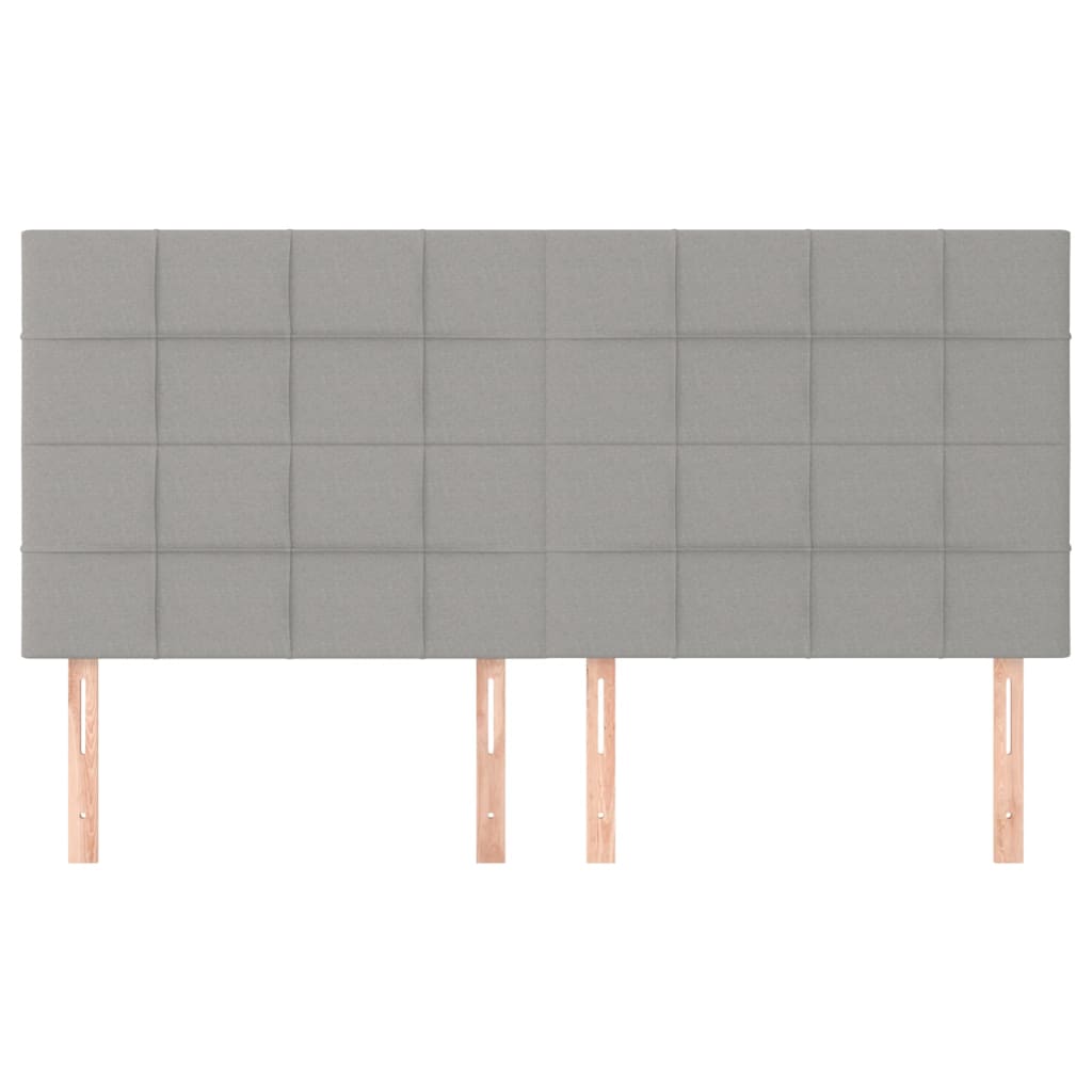 Kopfteil Hellgrau 80x5x118/128 cm Stoff
