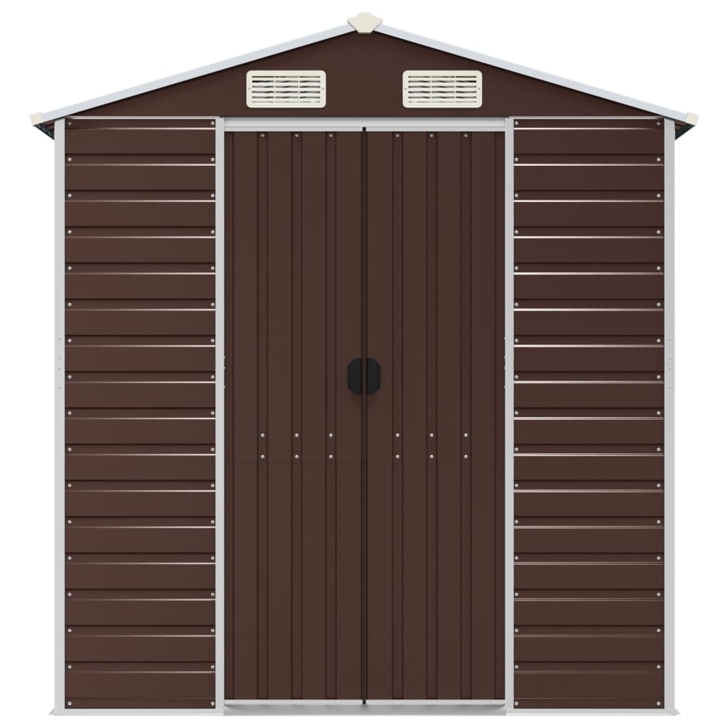 Gerätehaus Grün 191x130x198 cm Verzinkter Stahl