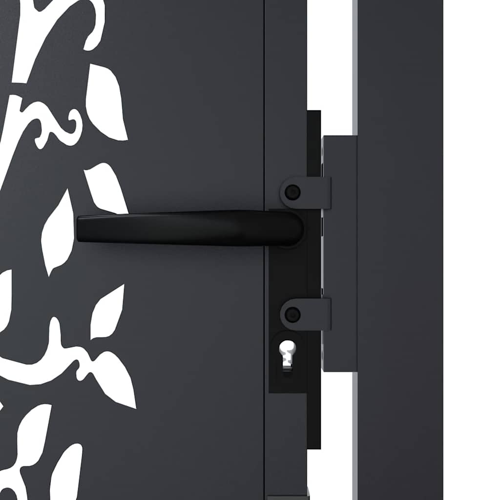 Gartentor Anthrazit 100x75 cm Stahl Baum-Design