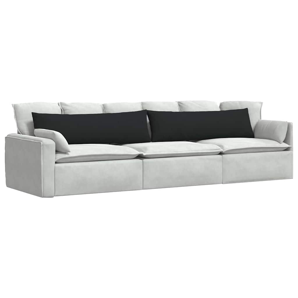 Sofakissen 2 Stück Taupe 50 x 30 cm Stoff