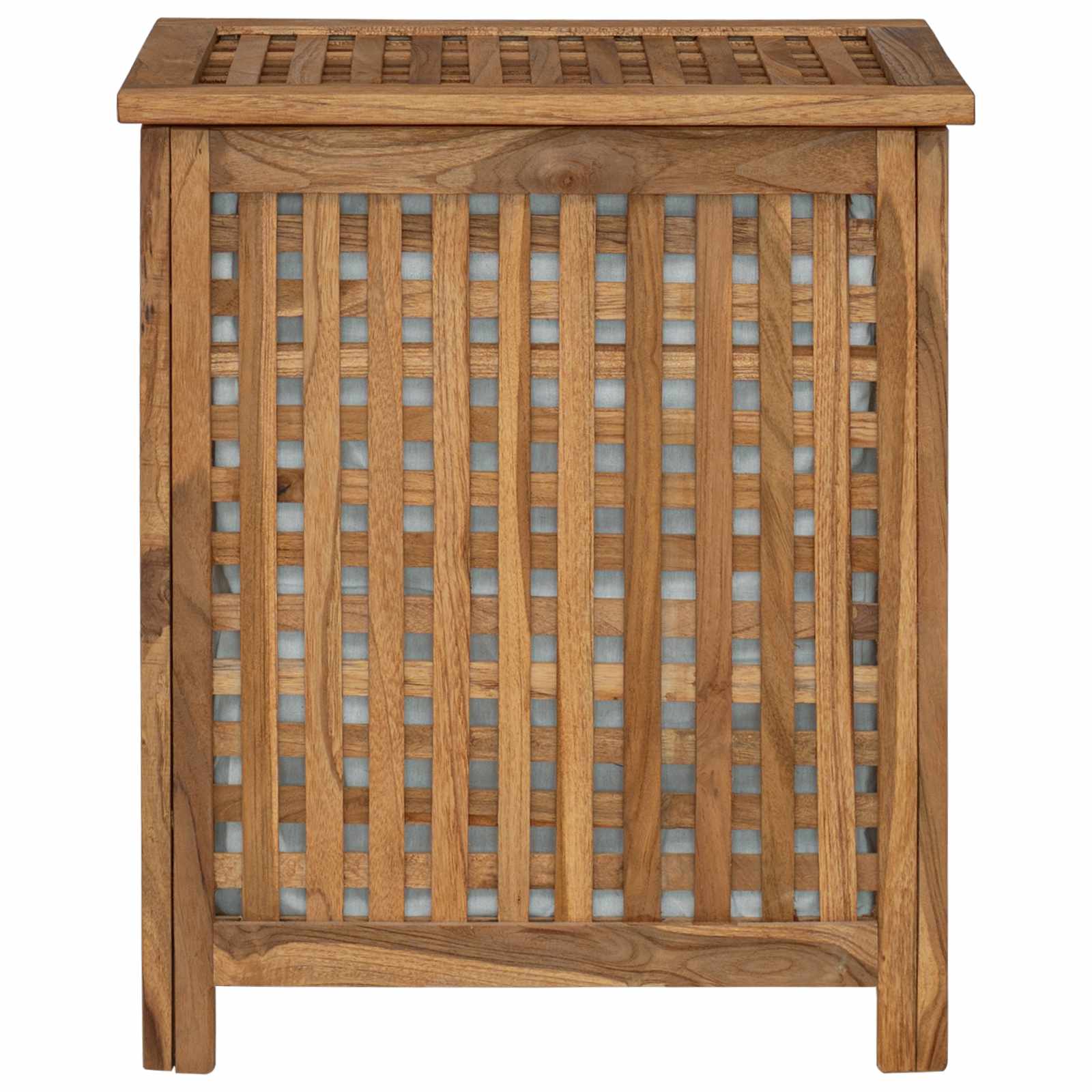 Wäschekorb Natur 35 x 25 x 60 cm Massivholz Teak