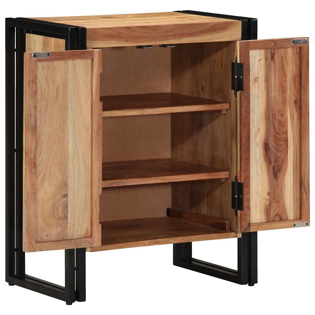 Schuhschrank mit Regal Braun 56 x 35 x 70 cm Massivholz Mango