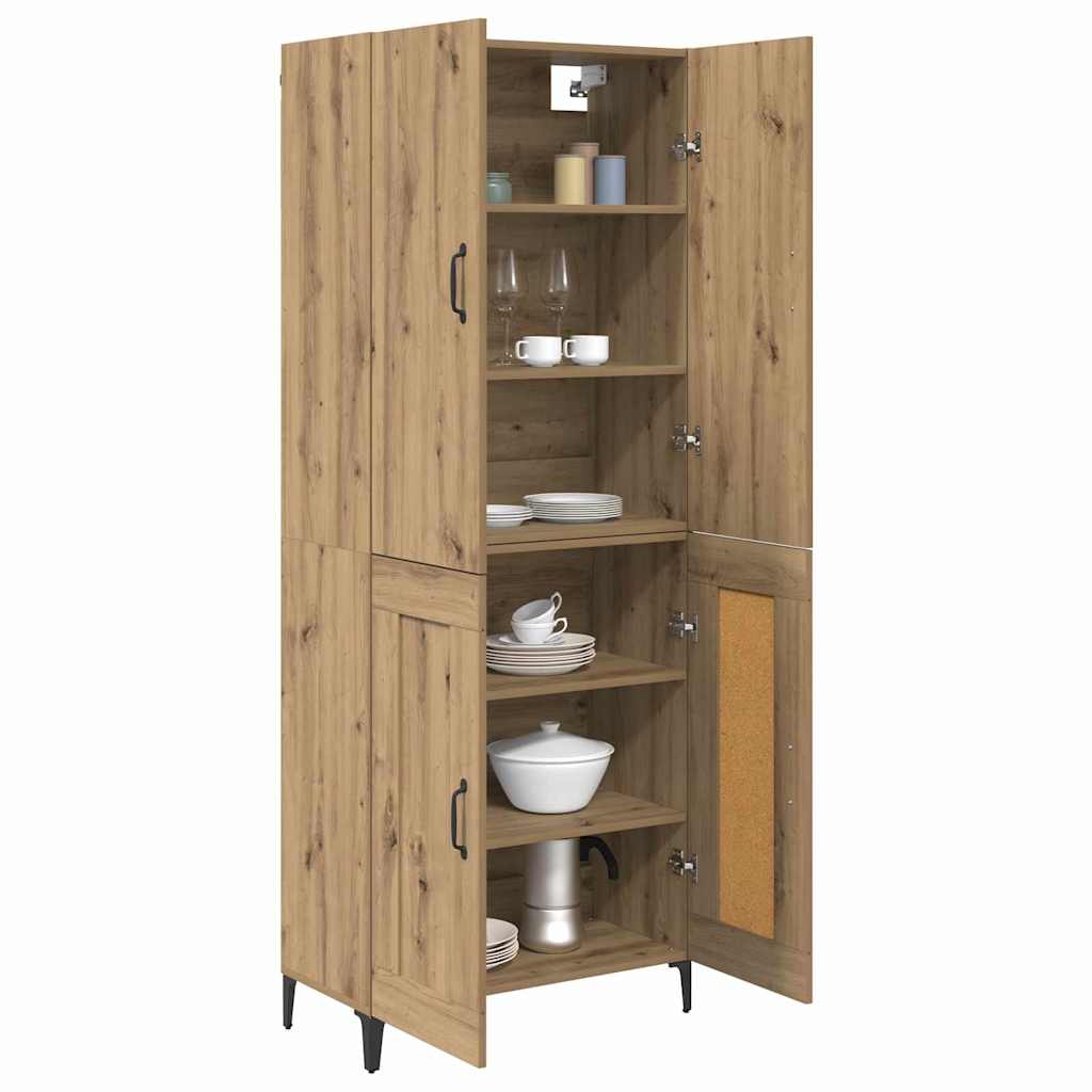 Highboard Altholz 69,5 x 34 x 180 cm Holzwerkstoff