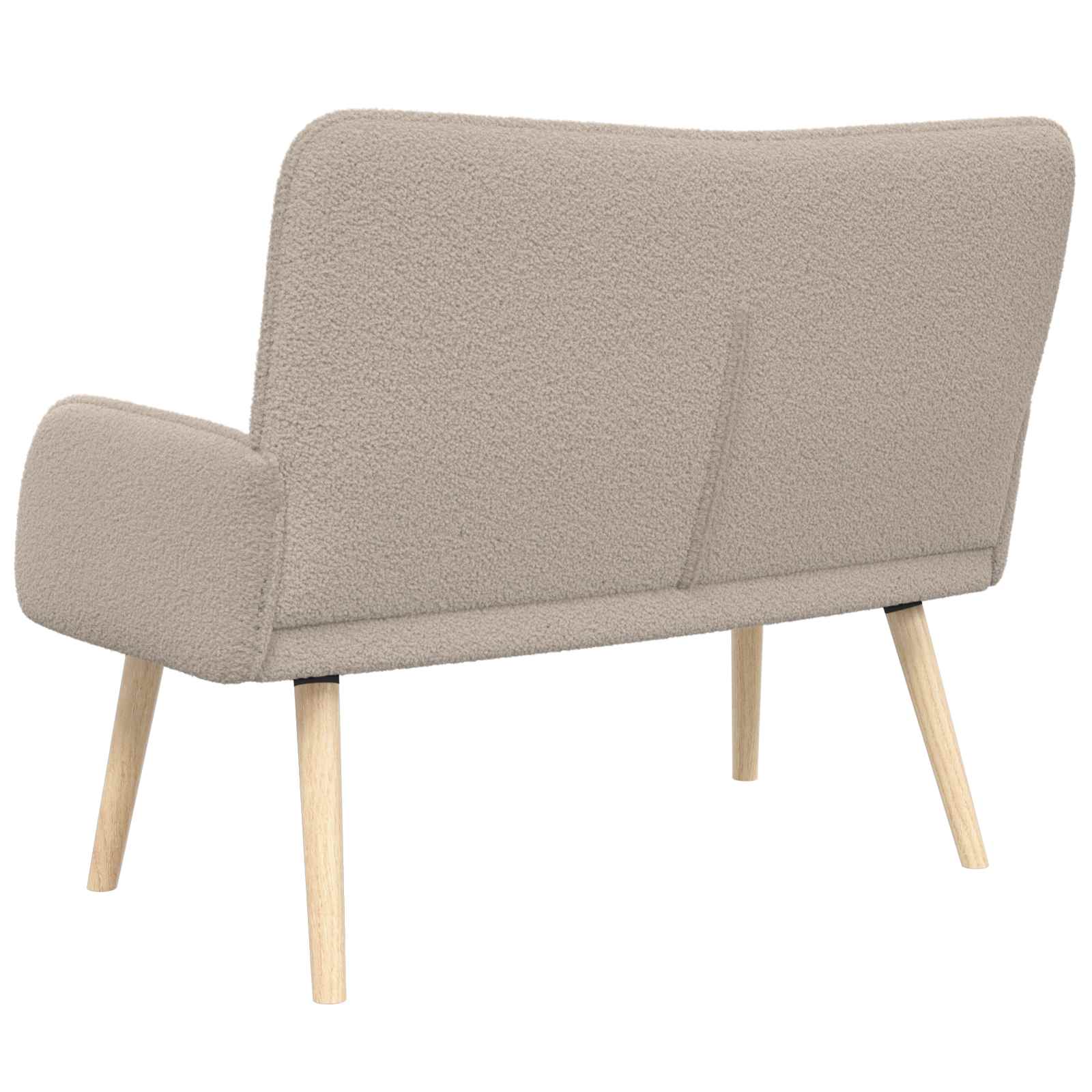 2-Sitzer Sofa Hellgrau 115 x 61 x 87 cm Bouclé