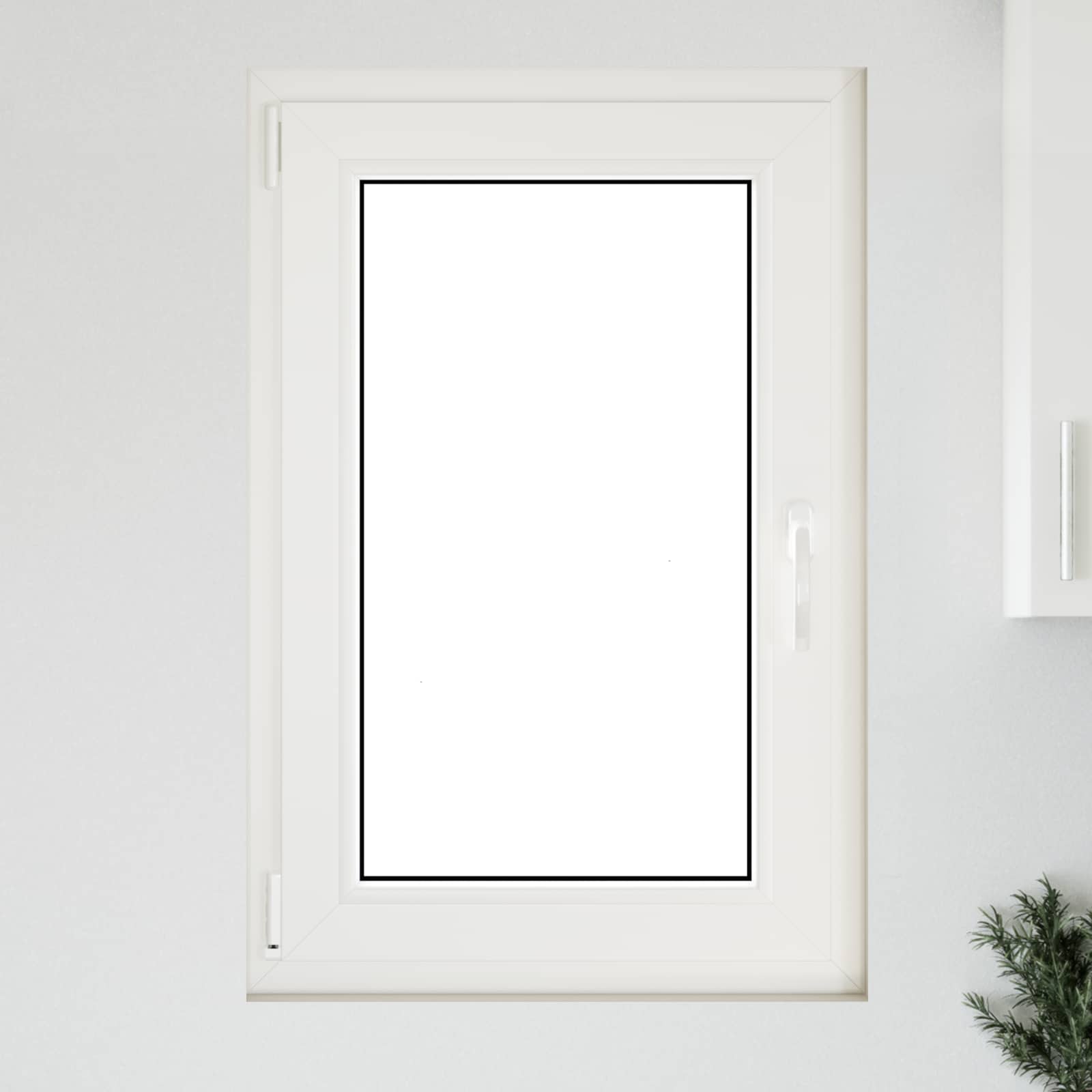Kellerfenster RISOR 50 x 50 cm PVC und Glas Weiß