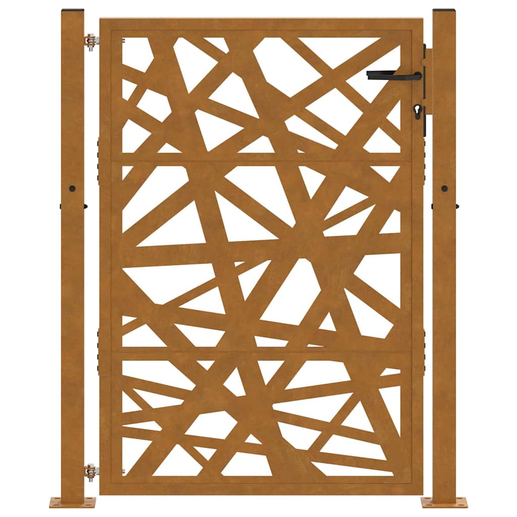 Gartentor Schwarz 100x100 cm Stahl Lichtdesign