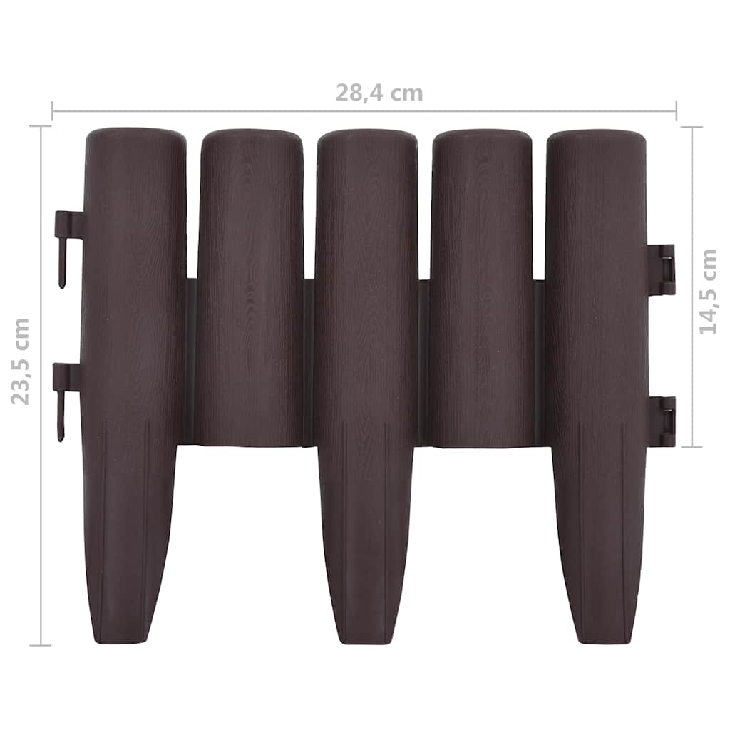 Rasenkanten 36 Stk. Grau 10 m PP