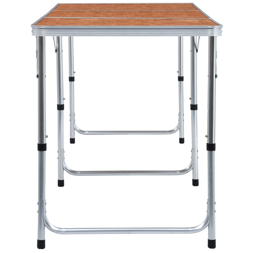Campingtisch Klappbar Grau Aluminium 120x60 cm