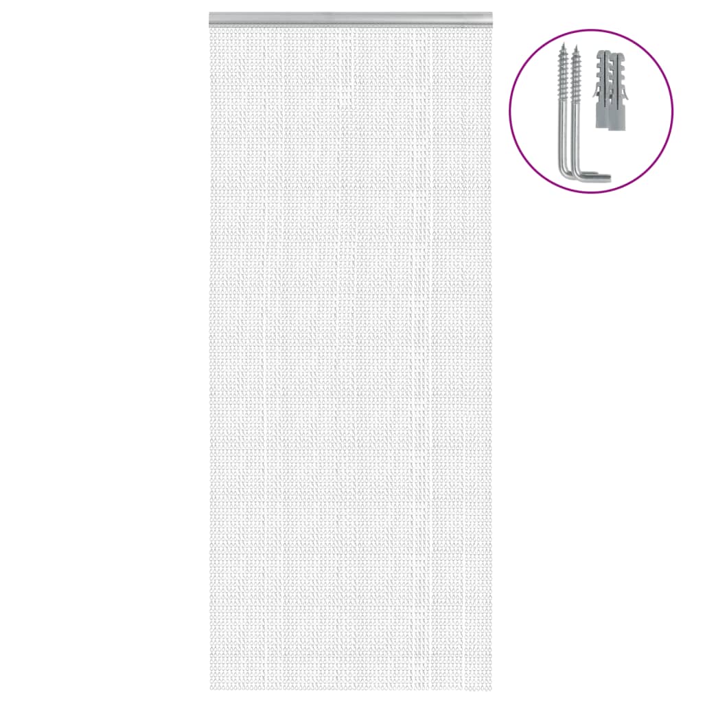 Türvorhang aus Ketten 56x186 cm Aluminium