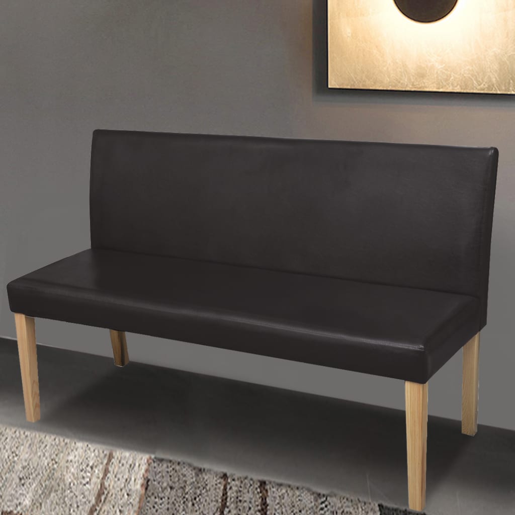 Sitzbank 139,5 cm Grau Kunstleder
